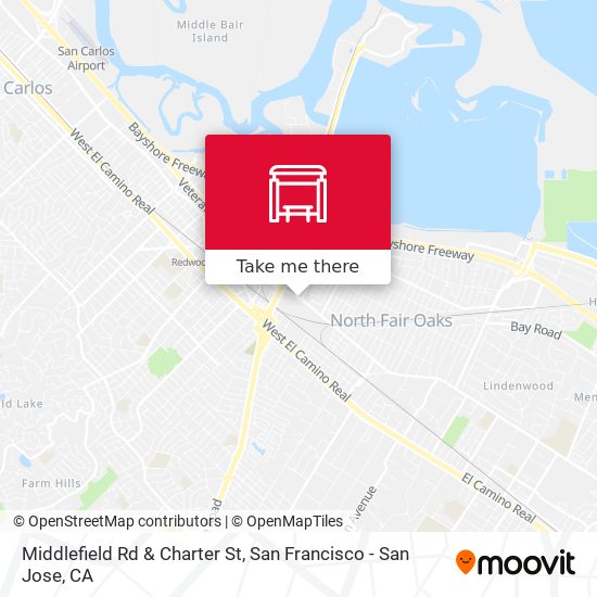 Middlefield Rd & Charter St map