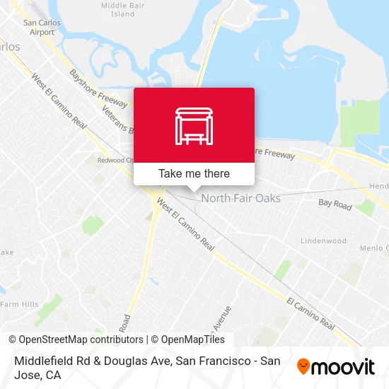 Middlefield Rd & Douglas Ave map