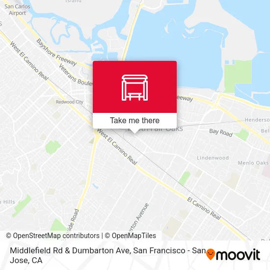 Mapa de Middlefield Rd & Dumbarton Ave