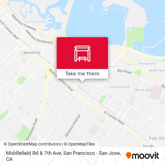 Middlefield Rd & 7th Ave map