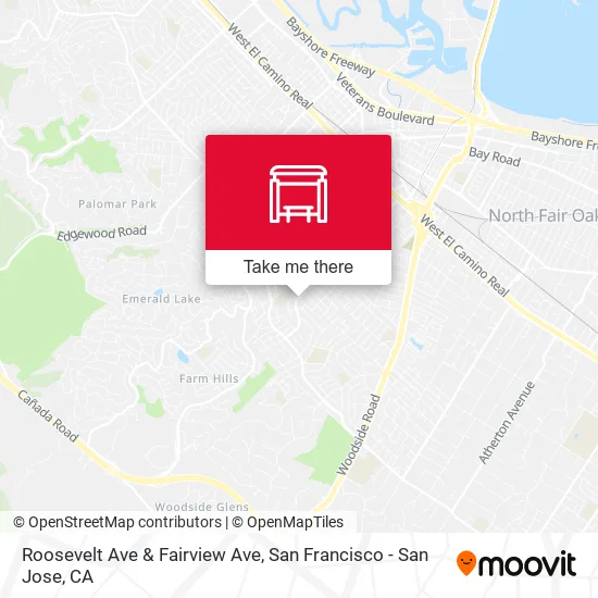 Roosevelt Ave & Fairview Ave map