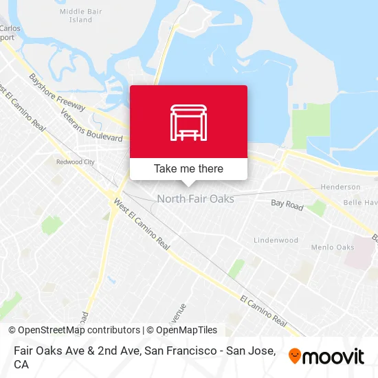 Fair Oaks Ave & 2nd Ave map
