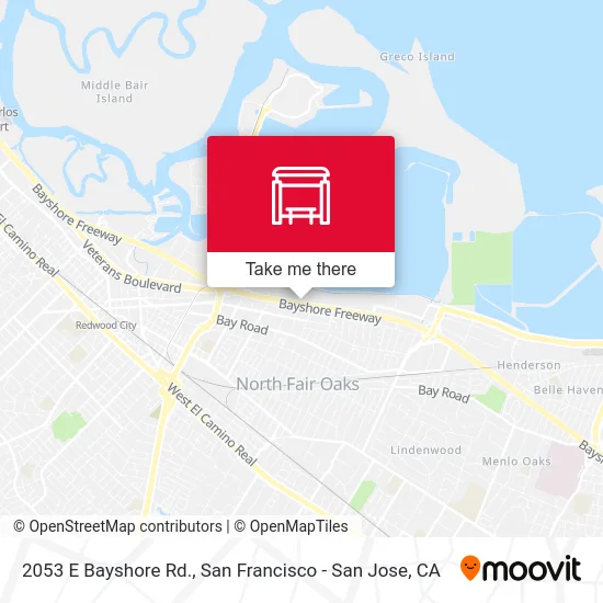 2053 E Bayshore Rd. map