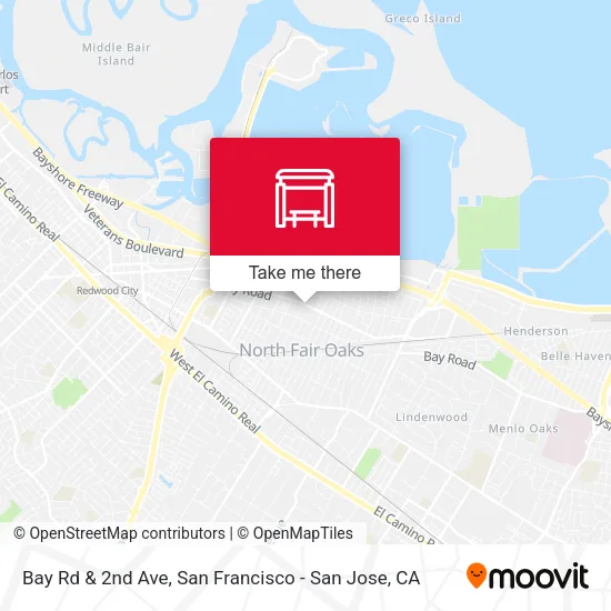 Bay Rd & 2nd Ave map