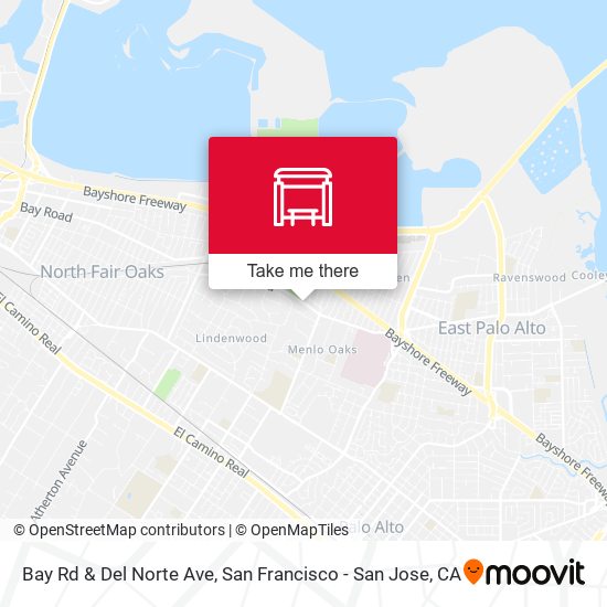 Bay Rd & Del Norte Ave map