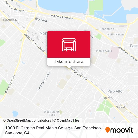 1000 El Camino Real-Menlo College map