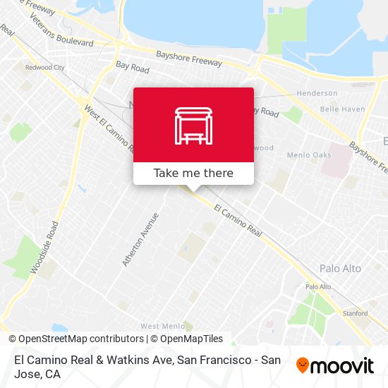El Camino Real & Watkins Ave map