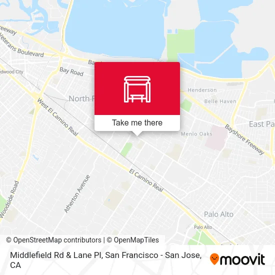 Middlefield Rd & Lane Pl map