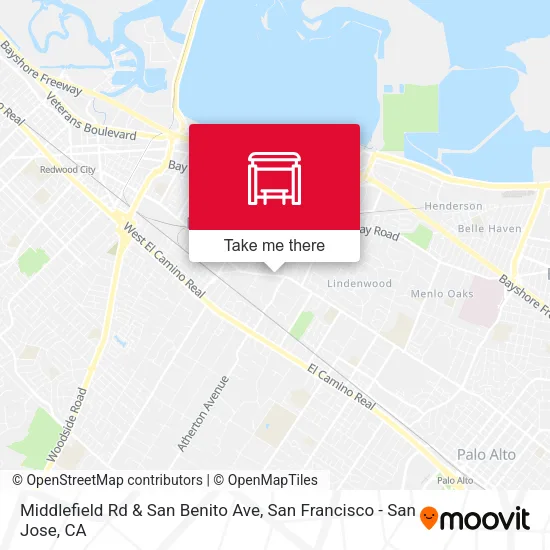 Middlefield Rd & San Benito Ave map