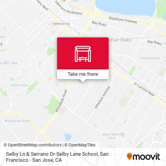 Selby Ln & Serrano Dr-Selby Lane School map