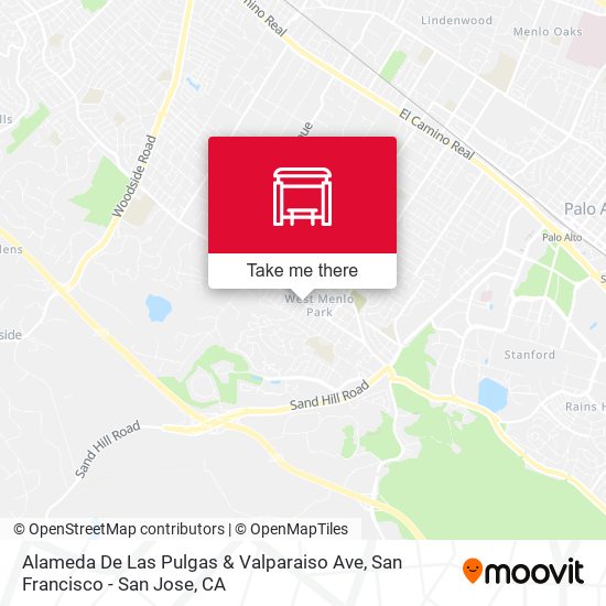 Mapa de Alameda De Las Pulgas & Valparaiso Ave