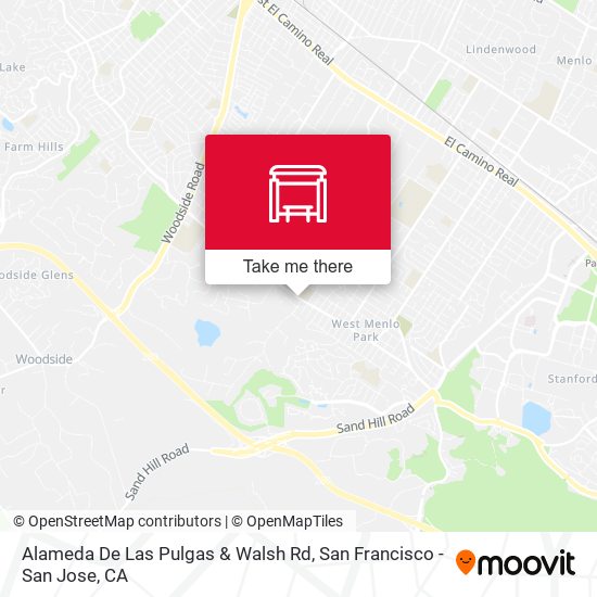 Mapa de Alameda De Las Pulgas & Walsh Rd