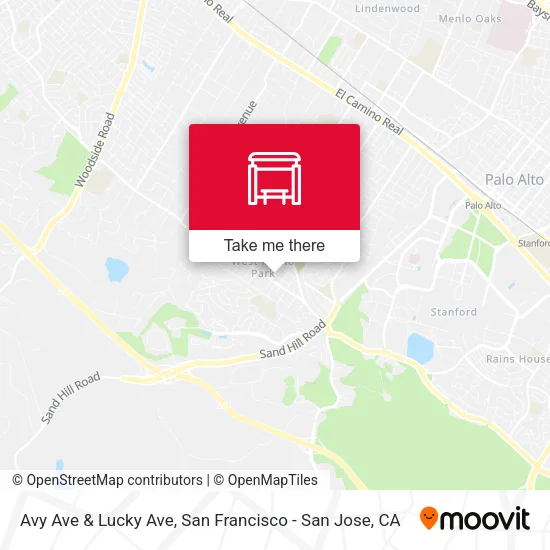 Avy Ave & Lucky Ave map