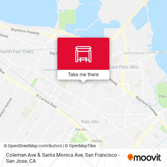 Coleman Ave & Santa Monica Ave map
