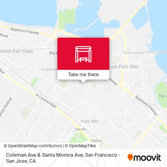 Coleman Ave & Santa Monica Ave map