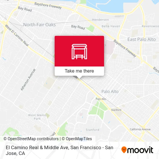 Mapa de El Camino Real & Middle Ave
