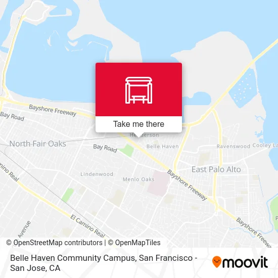 Mapa de Belle Haven Community Campus