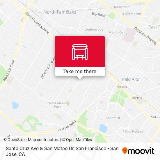 Mapa de Santa Cruz Ave & San Mateo Dr