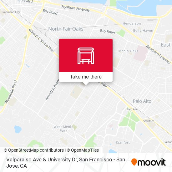 Valparaiso Ave & University Dr map