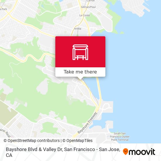 Bayshore Blvd & Valley Dr map