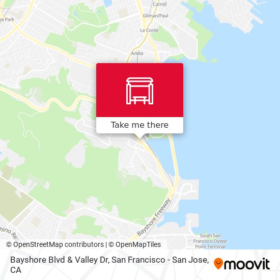Bayshore Blvd & Valley Dr map