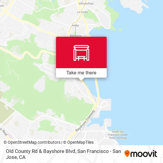 Mapa de Old County Rd & Bayshore Blvd