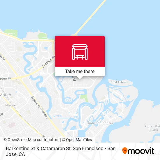 Barkentine St & Catamaran St map