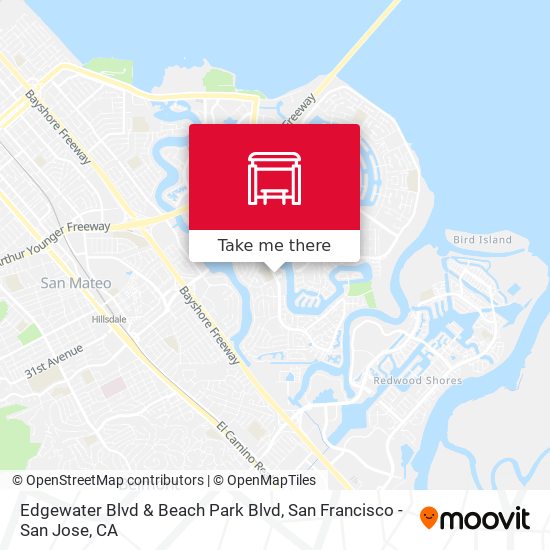 Mapa de Edgewater Blvd & Beach Park Blvd