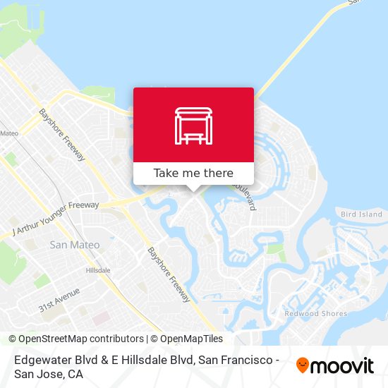 Mapa de Edgewater Blvd & E Hillsdale Blvd
