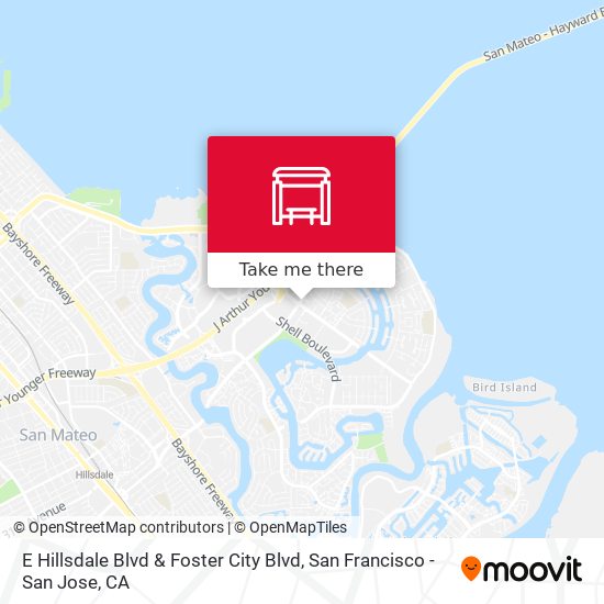 Mapa de E Hillsdale Blvd & Foster City Blvd
