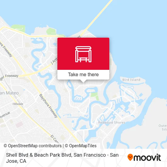 Shell Blvd & Beach Park Blvd map