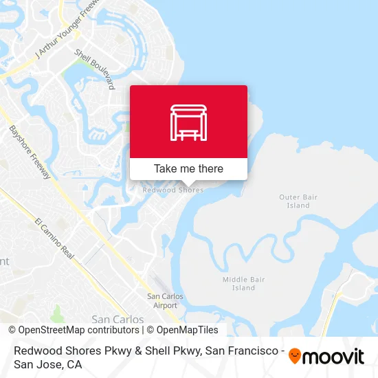 Redwood Shores Pkwy & Shell Pkwy map