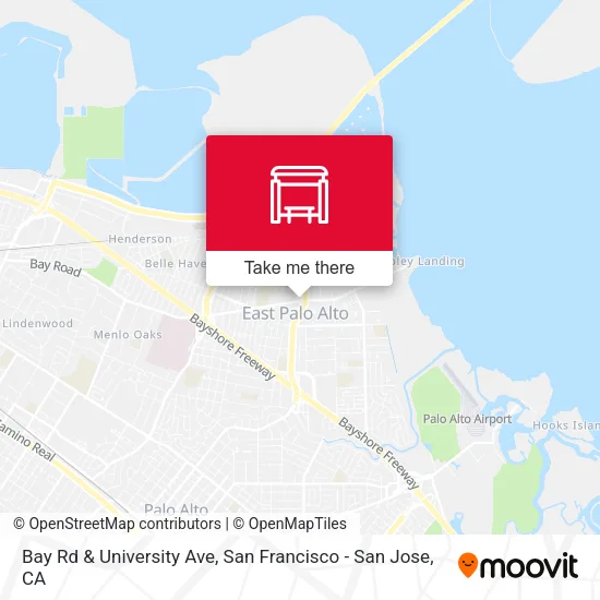 Mapa de Bay Rd & University Ave