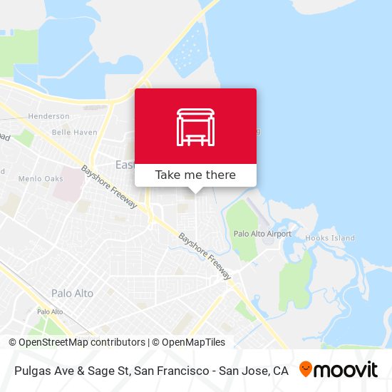 Pulgas Ave & Sage St map