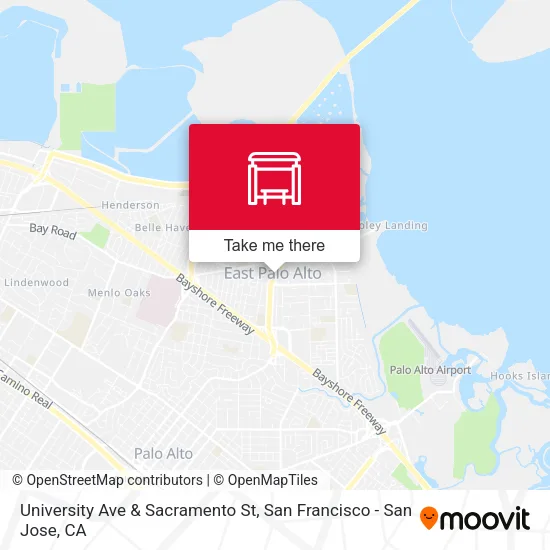 Mapa de University Ave & Sacramento St