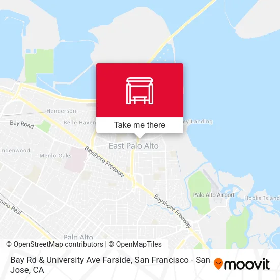 Mapa de Bay Rd & University Ave Farside