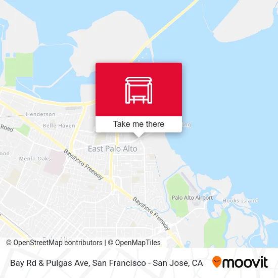 Mapa de Bay Rd & Pulgas Ave