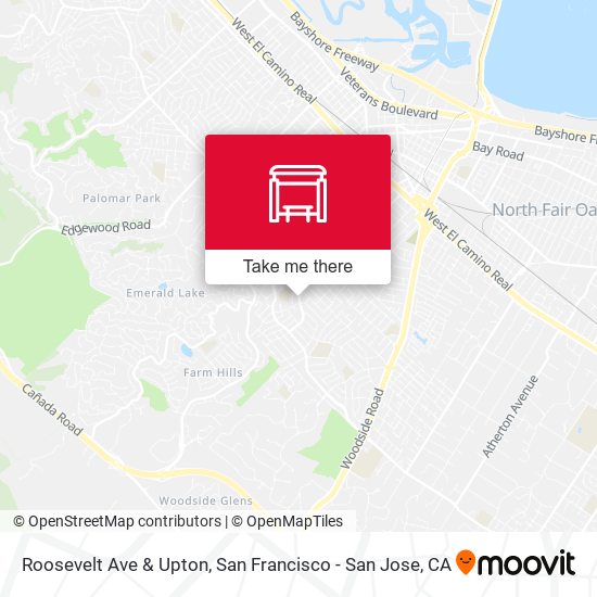 Roosevelt Ave & Upton map