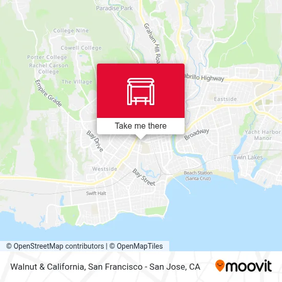 Walnut & California map