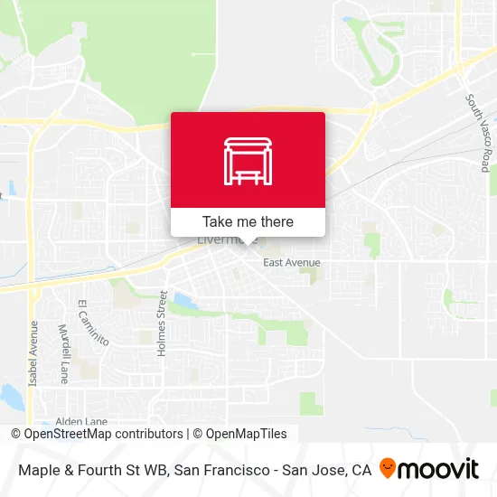 Maple & Fourth St WB map