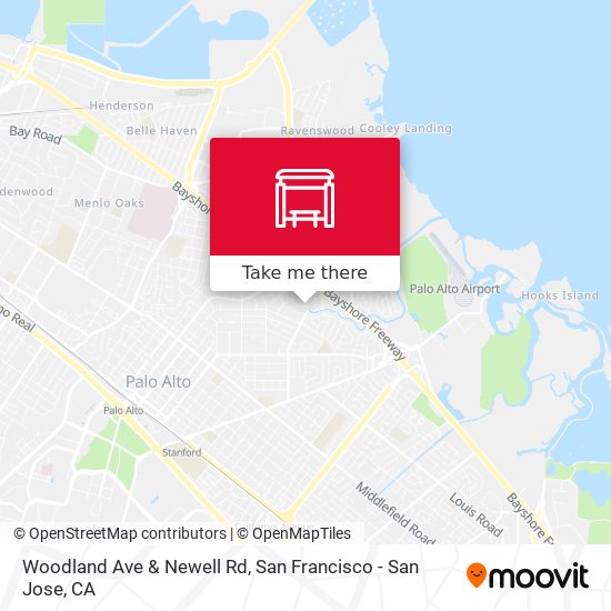 Woodland Ave & Newell Rd map