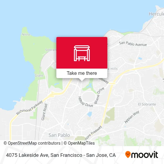 4075 Lakeside Ave map