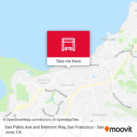 Mapa de San Pablo Ave and Belmont Way