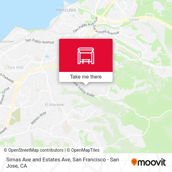 Simas Ave and Estates Ave map
