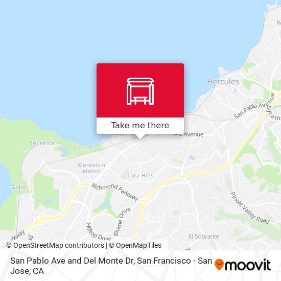 San Pablo Ave and Del Monte Dr map