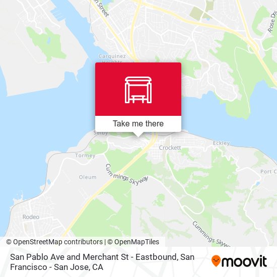 San Pablo Ave and Merchant St - Eastbound map