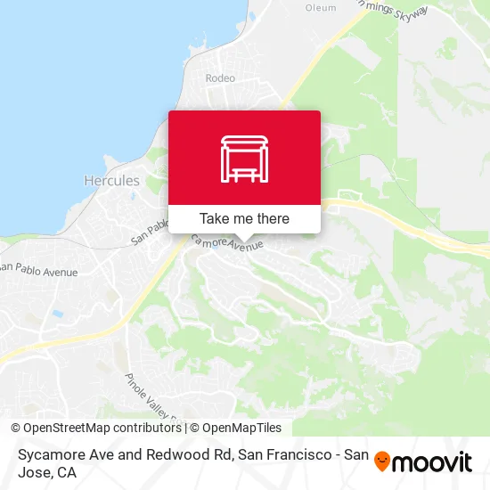 Sycamore Ave and Redwood Rd map