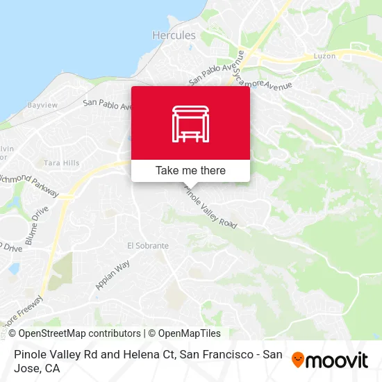 Pinole Valley Rd and Helena Ct map
