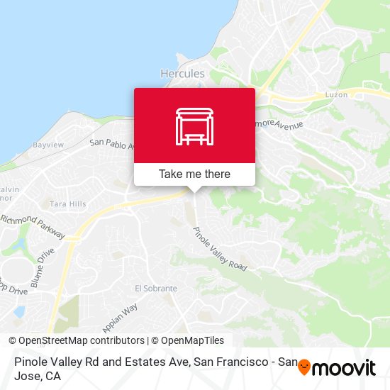 Pinole Valley Rd and Estates Ave map