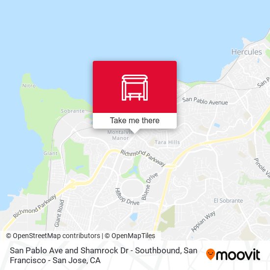 Mapa de San Pablo Ave and Shamrock Dr - Southbound